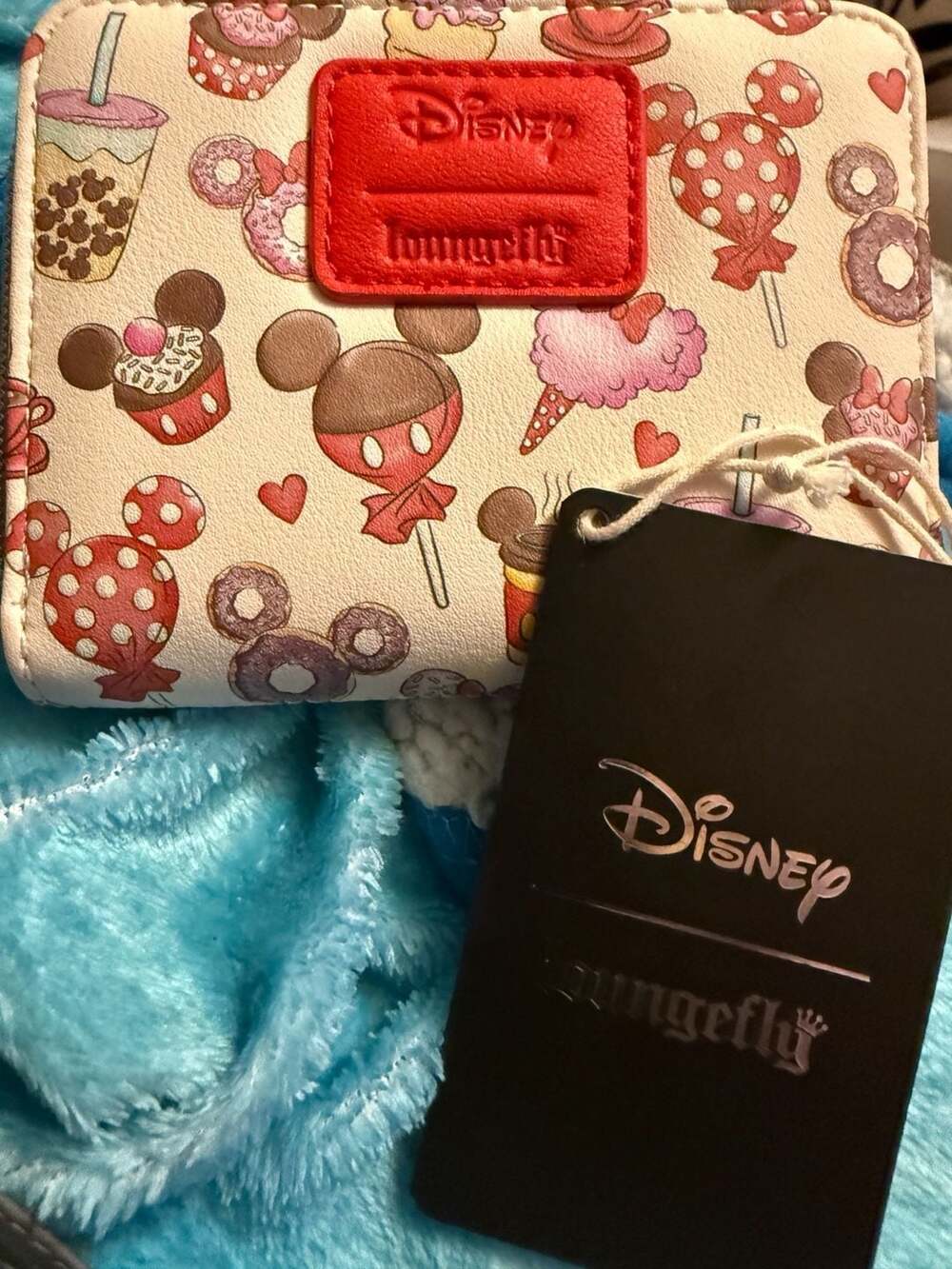 Disney Loungefly Mickey Mouse Snacks All-Over Print Zip Around Wallet